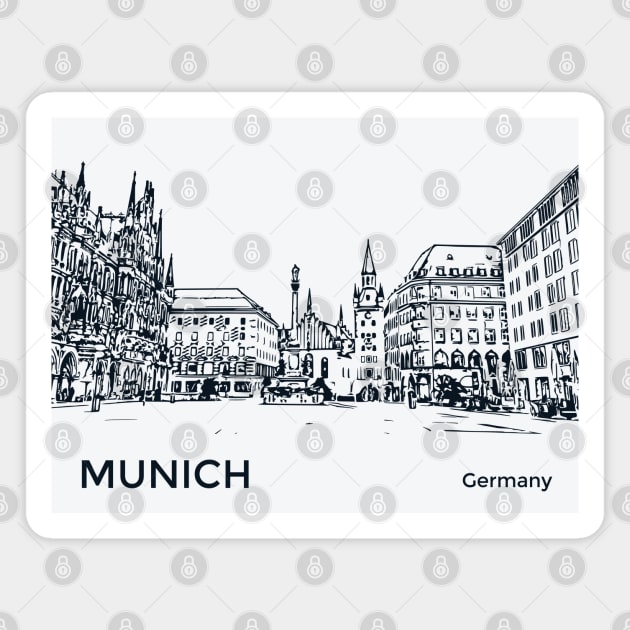 Munich Germany Magnet by Lakeric